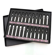 Профессиональные татуировки Советы 22 шт Размеры 304 колпачки для татуажа из нержавеющей стали советы для набор иголок иглы татуировки поставка оборудования