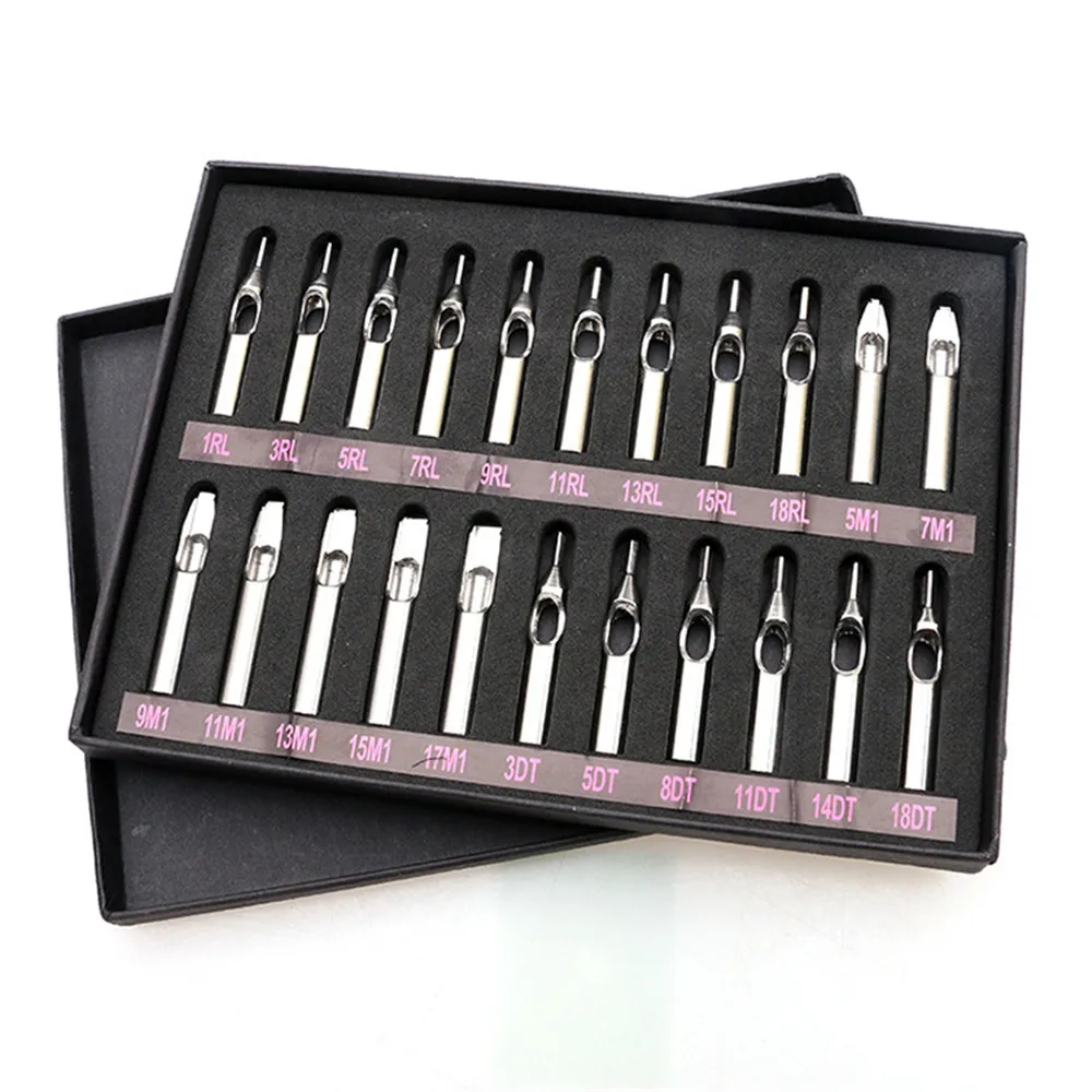 

Professional Tattoo Tips 22Pcs Sizes 304 Stainless Steel Tattoo Nozzle Tips for Needles Set Tattoo Needles Machine Supply
