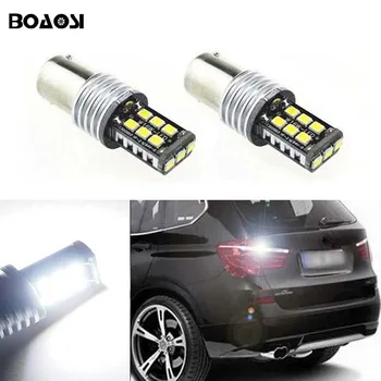 

BOAOSI 2x 1156 LED BA15S P21W 15SMD led 2835 Chips Brake Lights Reverse Lamp DRL Car Tail Bulb For BMW E30 E36 E46 F30
