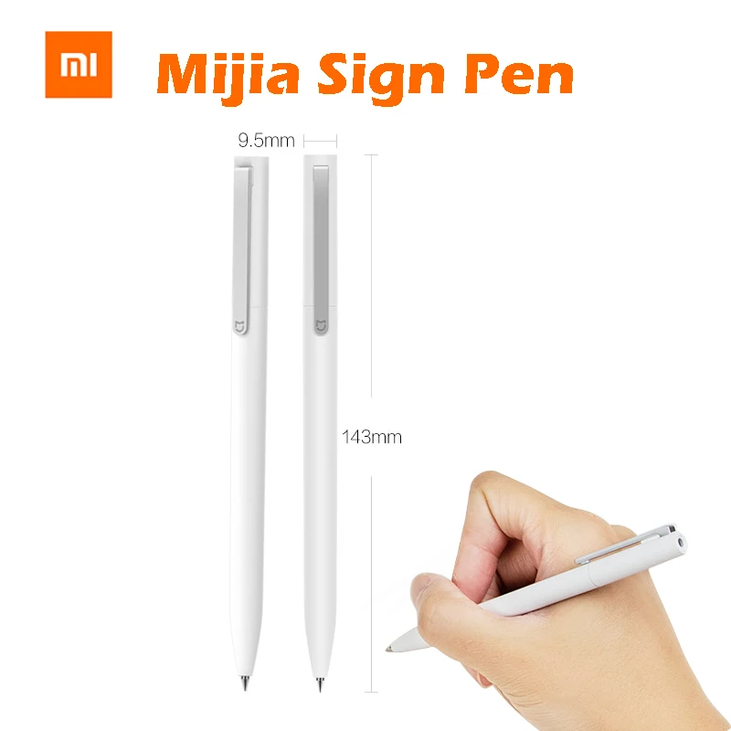 

In Stock Original Xiaomi Pen Mijia Sign Pen 9.5mm Durable Signing Pen PREMEC Switzerland Refill MiKuni Japan Ink