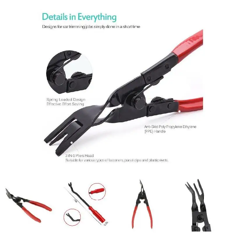 

Auto Car Door Trim Rivets Clips Plier Fastener Remover Puller Tool Mayitr Repair Tools DXY88