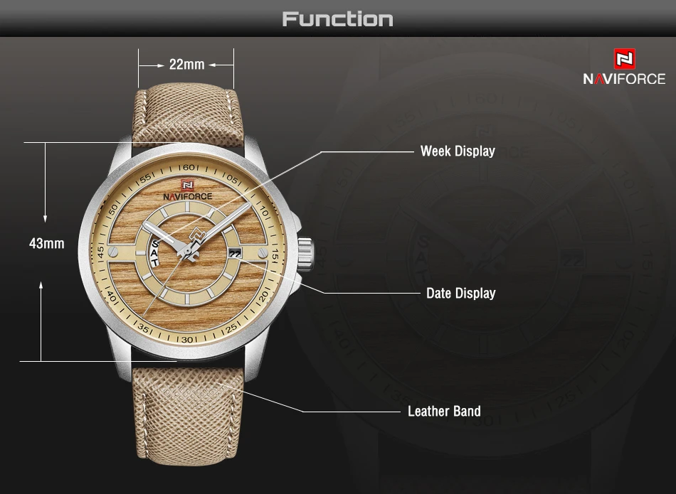 Лучшие брендовые Роскошные мужские часы naviforce модные повседневные кожаные кварцевые часы с датой мужские спортивные водонепроницаемые наручные часы Montre Homme