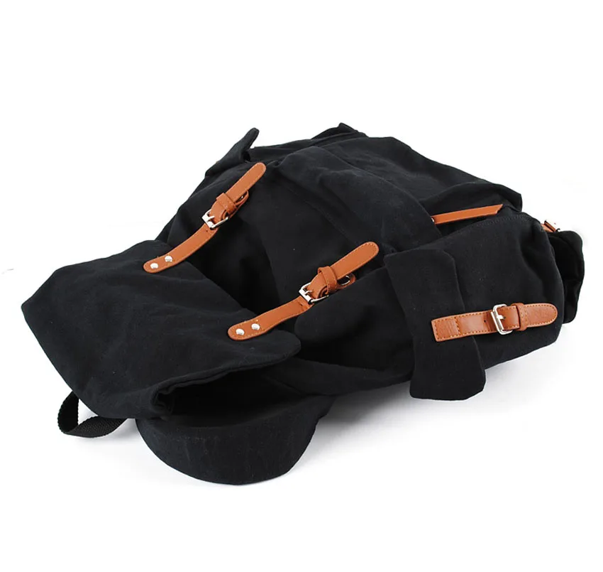 Винтажный кожаный военный повседневный рюкзак для путешествий, мужской/женский рюкзак, Студенческая школьная сумка, рюкзак на шнурке, рюкзак