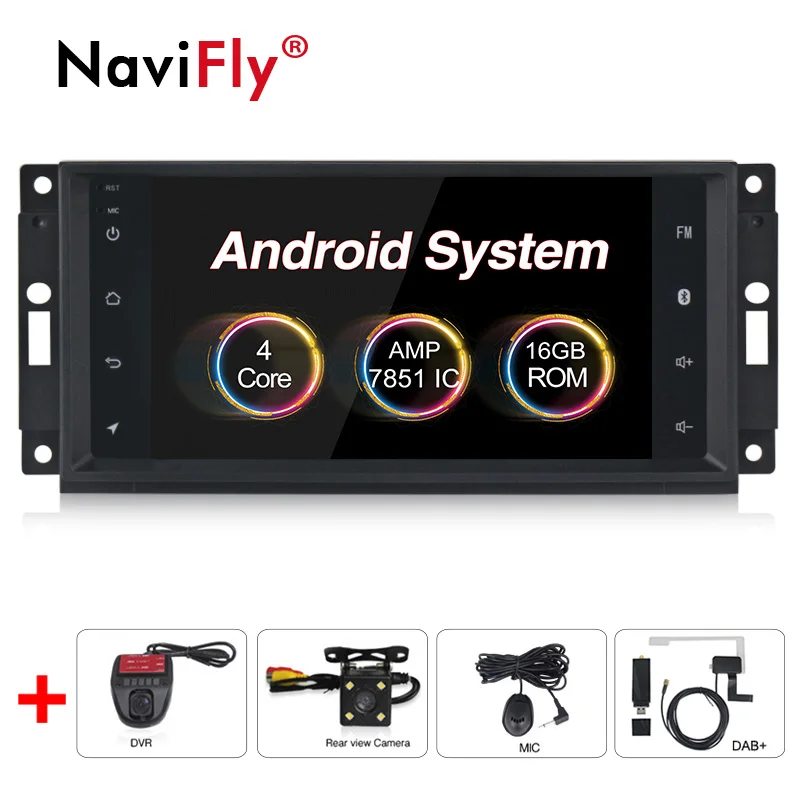 dvd Camera DVR DAB 7 Полный сенсорный Android 8,1 автомобильный dvd-плеер gps навигация для Jeep Grand Cherokee 2009 2008 2010 Wrangler Компас Dodge Chrysler gps - Цвет: dvd Camera DVR DAB 7