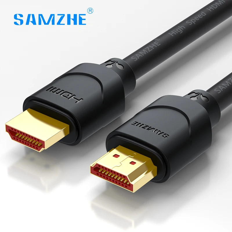 SAMZHE hdmi cable мягкий кабель HDMI к HDMI 2.0 позолоченные hdmi кабель 4 К* 2 К ультра высокие Разрешение для TV Blu-Ray игровое поле roku displayer 1m 1.5m 2m 3m 5m 8m