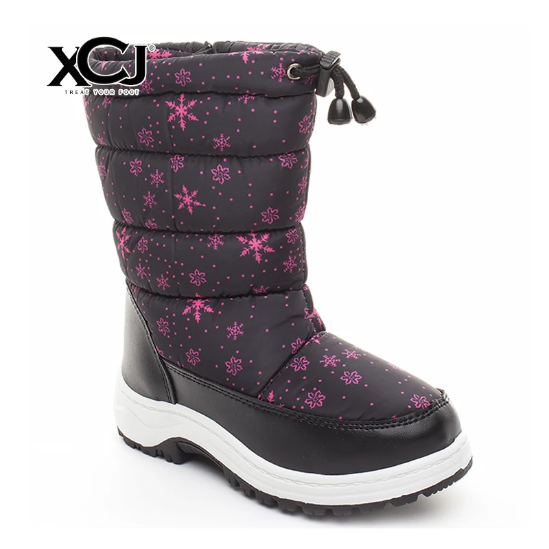 

Children's Winter Boots Brand Winter Shoes Girls Mid Calf Boots Kids Shoes Warm Plush Snow Boots High Quality Footwear XCJ