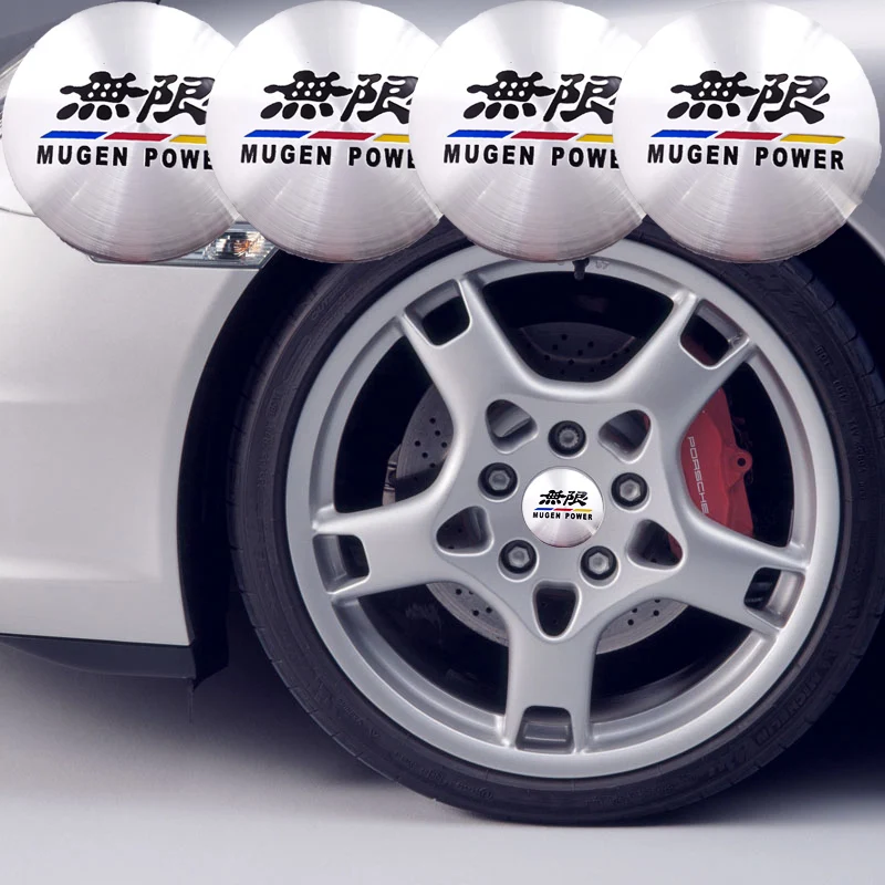

ANTINIYA 4Pcs/56mm MUGEN POWER Specialist Motorsport Super Racing League Emblem Center Hub Cap Sticker