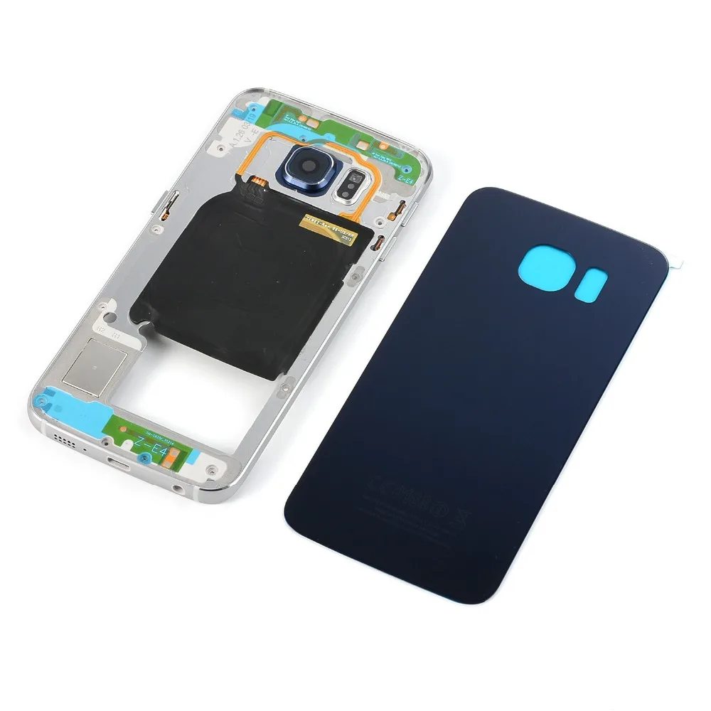 Для Samsung Galaxy S6 Edge SM-G925 G9250F G925T G925A G925P Корпус аккумулятор задняя крышка Стекло +