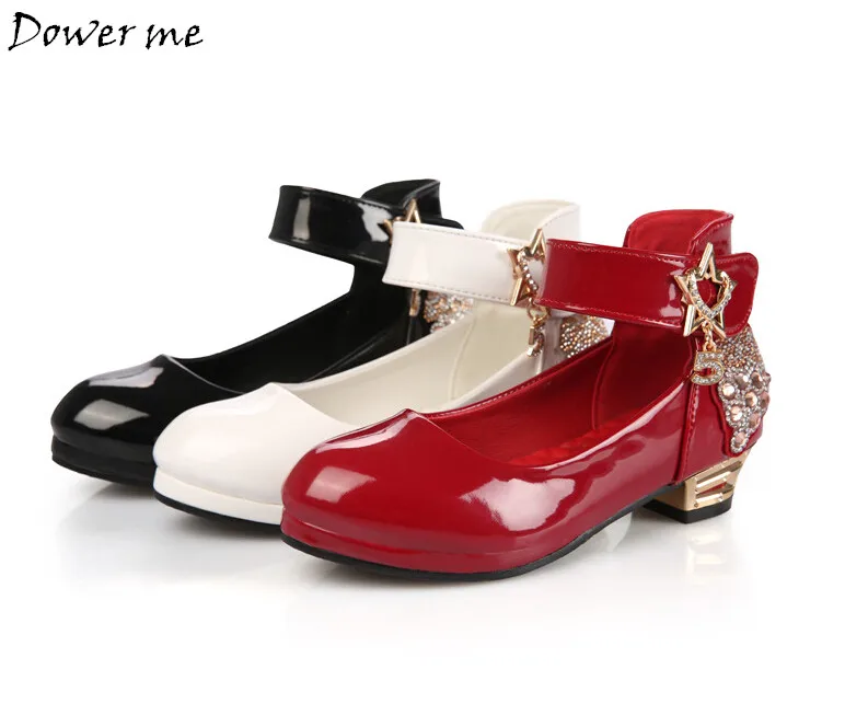 Hot Spring Big Girls Shoes Fashion Princess Slip on Children Sneaker Leather Shoes For Teenager