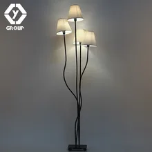 OYGROUP 4 Heads Floor Lamp with Beige Lampshade Contemporary Stylish Elegance Floor lighting for Foyer Bedroom Hotel Office