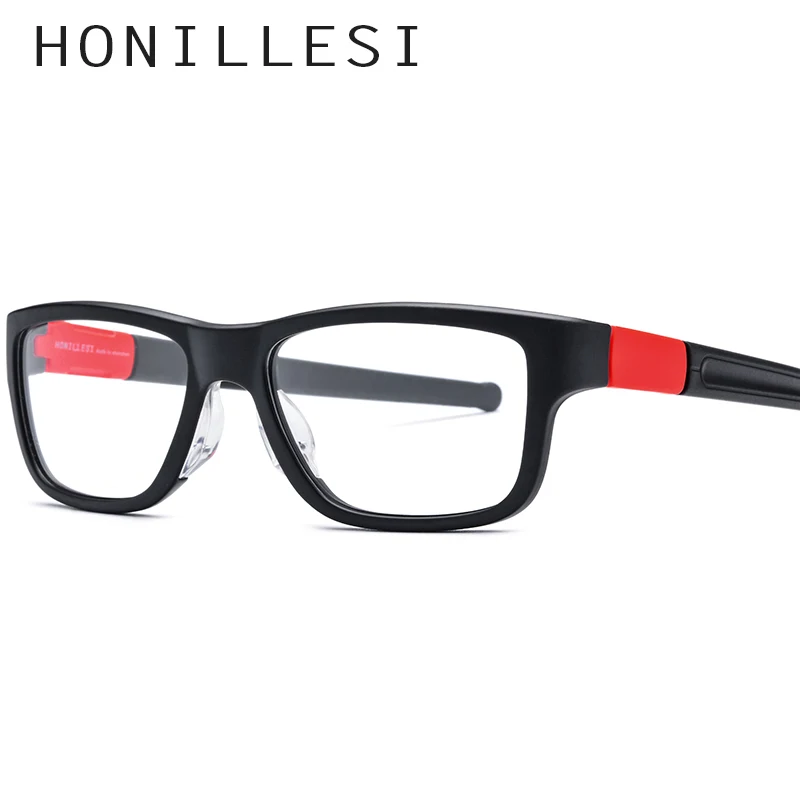 TR90, спортивные оптические очки, оправа, Мужские квадратные очки, очки, высокое качество, близорукость, для улицы, по рецепту, оправы для очков, 7208 - Цвет оправы: Красный