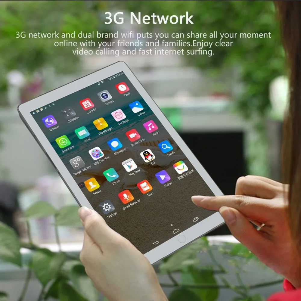  2019 Newest 10 inch Android 7.0 tablet PC Quad Core 4 GB RAM 32 GB ROM 3G Phone call Dual Sim Cards