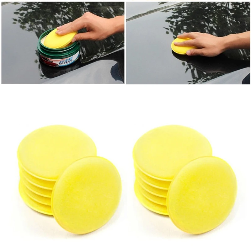 12pcs Compressed Sponge Mini Yellow Car Auto Vehicle Glass Washing