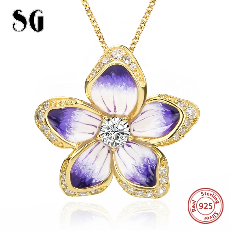 SG hot sale 925 Sterling Silver Chain Necklaces fine Jewelry gold