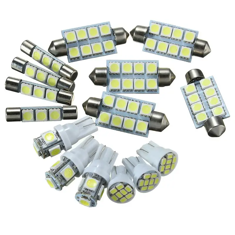 15 шт. T10 5/8SMD гирлянда 31/42 мм светодиодный Автомобильная сигнальная лампа светильник Подсветка салона Лампы для чтения Комплект для Chevy Silverado автомобиля