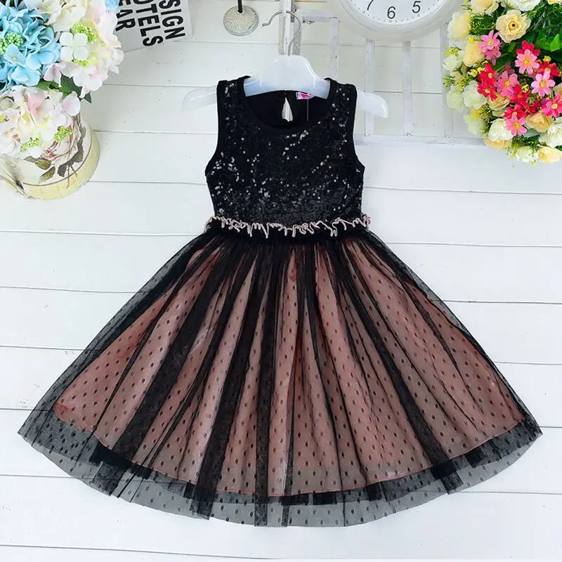 

Girls Dress Wedding Party Dresses for Kids Sequined Formal Ball Gown 2018 Evening Kids Clothes 3-7T