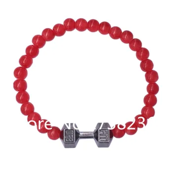 

Fashion Top Selling Crossfit Fitness Gym Sport FIT LIFE Inspired Barbell Beads Bracelet