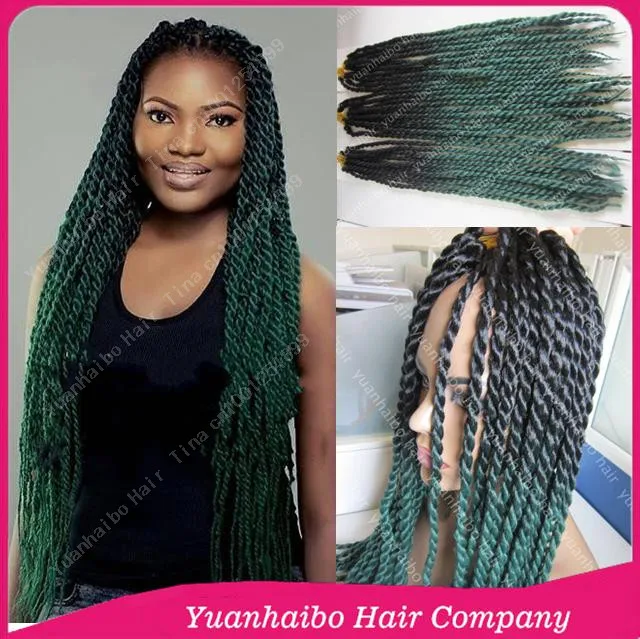 Marley Twist Hair Price Hairstyle Inspirations 2018 Stock Price 22 Two Tone Black Green Synthetic Twist
