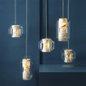 

Modern Light Led Pendant Lamps Glass Marble Shade Nordic Pendant Lights Hanging Lamp Lighting Fixtures Home Decor Light Fixtures