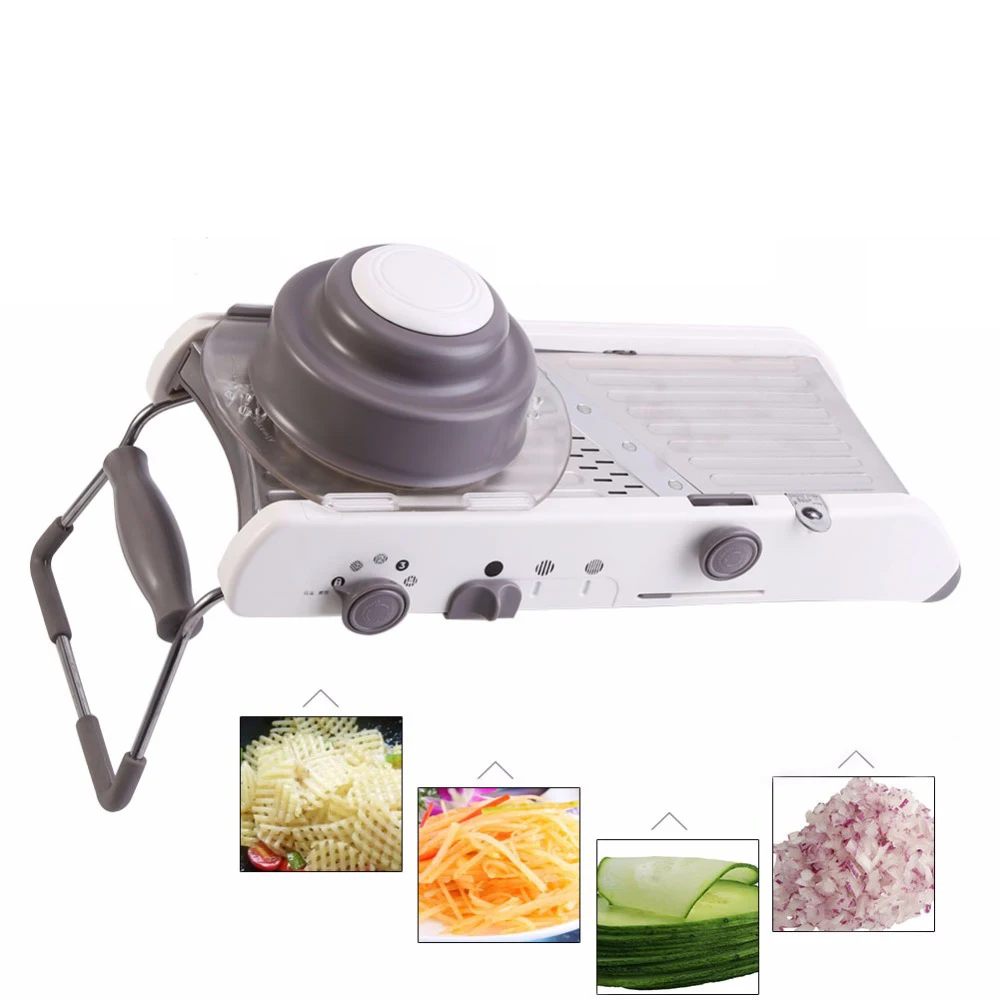 

Mandoline Slicer Vegetable Cutter With Adjustable 4 Kind Thicknesses Stainless Steel Blade Fold Non-skid Feet Vegetable Chopper
