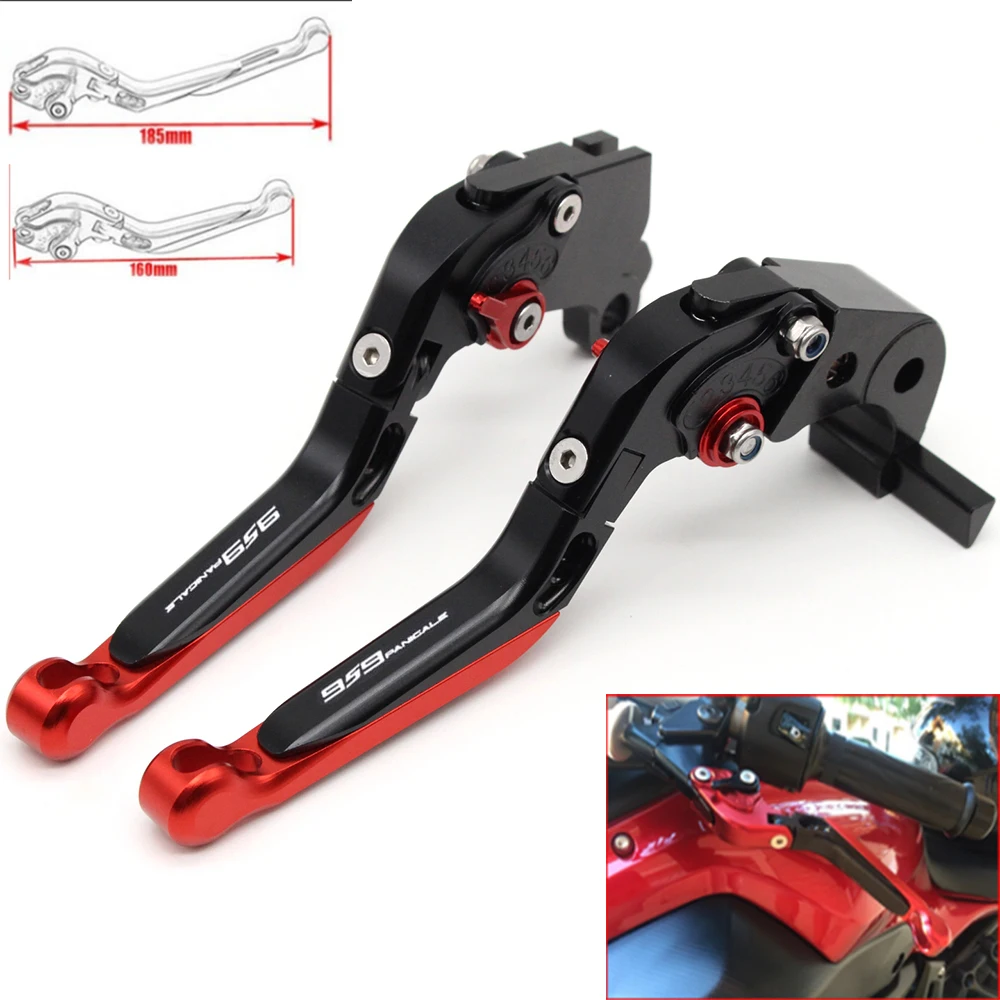

Motorcycle CNC Adjustable Foldable brake Clutch Levers for Ducati 959 Panigale 2016-2017 with Logo(959 Panigale)