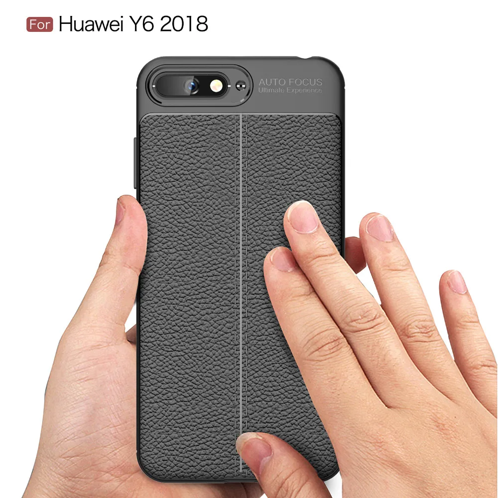 Чехол из углеродного волокна для Huawei Y6 2018/чехол Honor 7A 5 7 &quotмягкий чехол 2018 Чехлы
