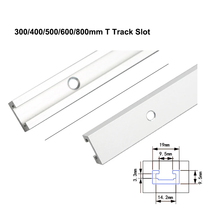 Деревообрабатывающий Т-образными пазами направляющая для резки/Слот для 300/400/500 мм/600 мм/800 мм алюминиевый Т-образная дорожка для фрезерный станок