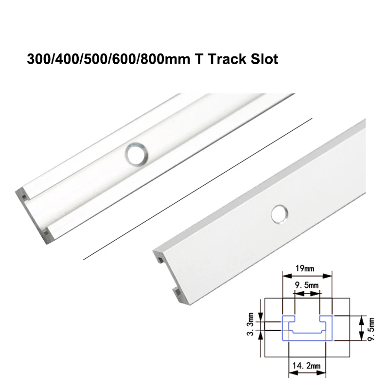 

Woodworking T-slot Miter Track/Slot 300/400/500mm/600mm/800mm Aluminium T-track for Router Table