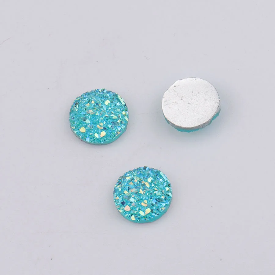 32 Fnixtar 10 мм AB Цвет Druzy камень смола круглая плоская спина, кабошон для DIY украшения ювелирных изделий Изготовление многоцветный 100 шт./лот - Цвет: 32