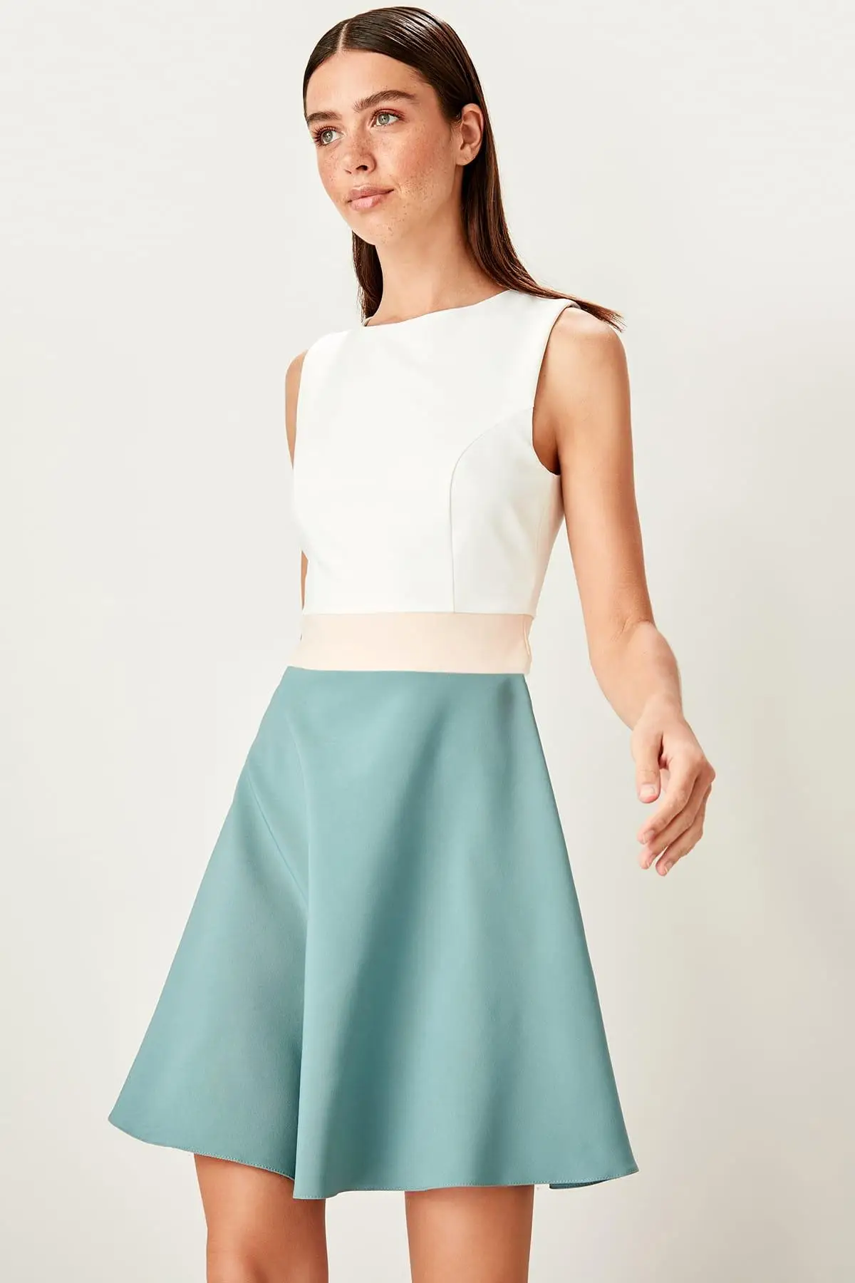 

Trendyol Flounces Bodycon Dress Mint Women TWOSS19BB0499