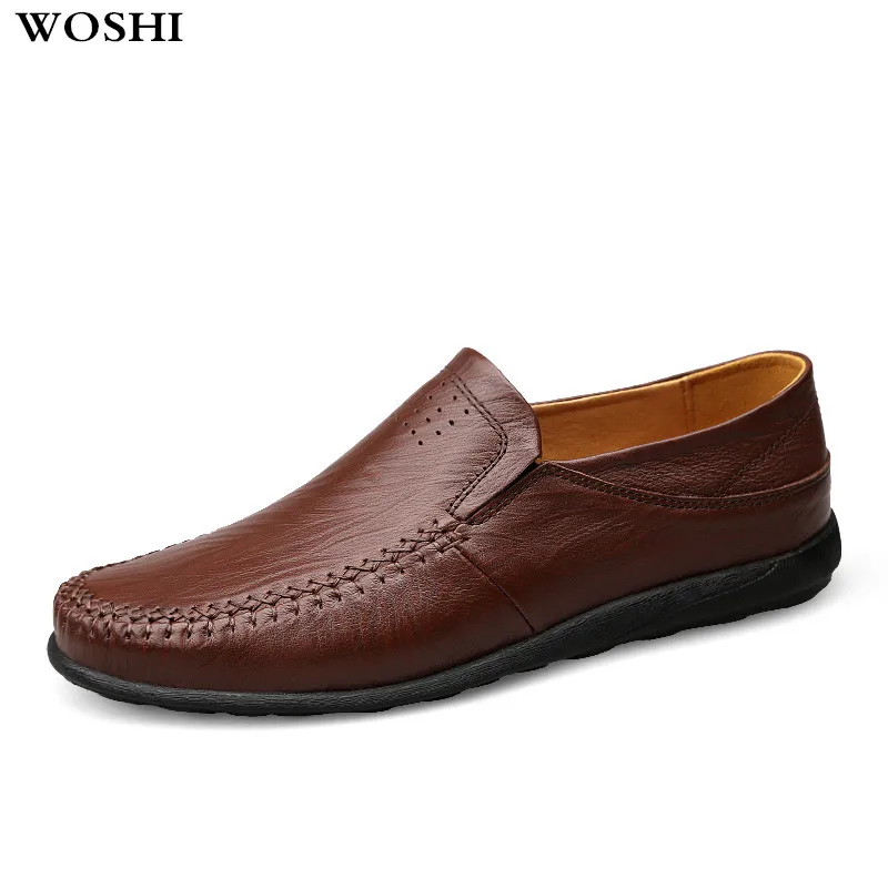 

Men Shoes outdoor Casual Luxury Brand Genuine Leather Italian Men Loafers Male Breathable Moccasins Slip on Mens Driving Shoes 3