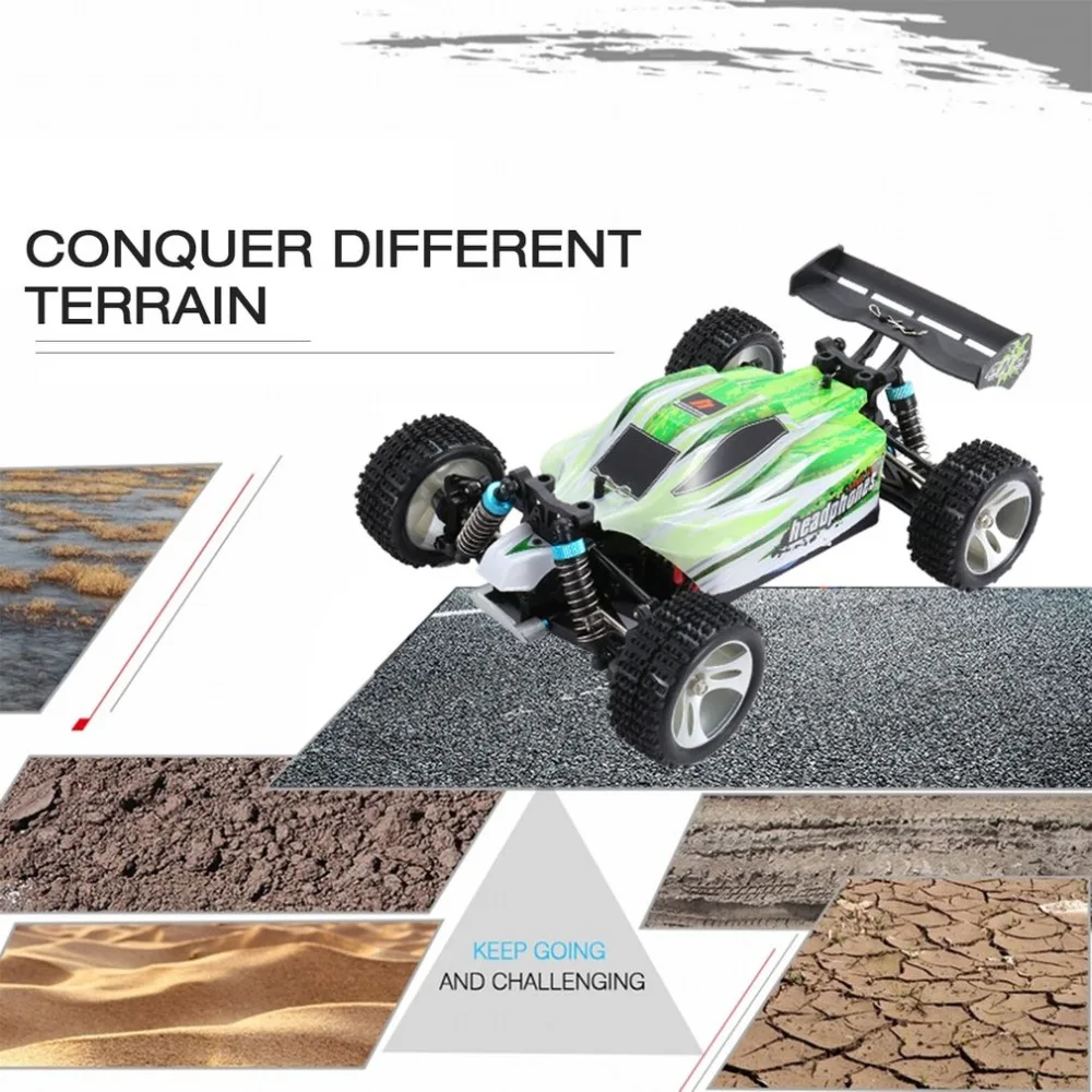 

RC car 540 brushed green RTR vehicle high speed electric 1/18 Scale 4CH off-road buggy remote control cars