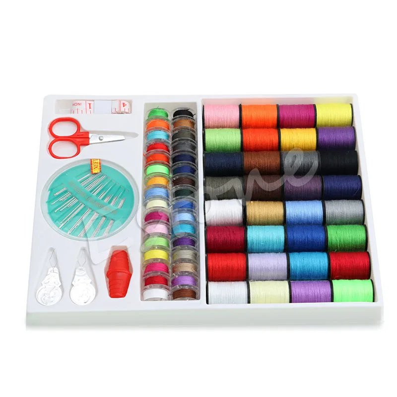 100pcs Sewing Kit Measure Scissor Thimble Thread Threader Needle