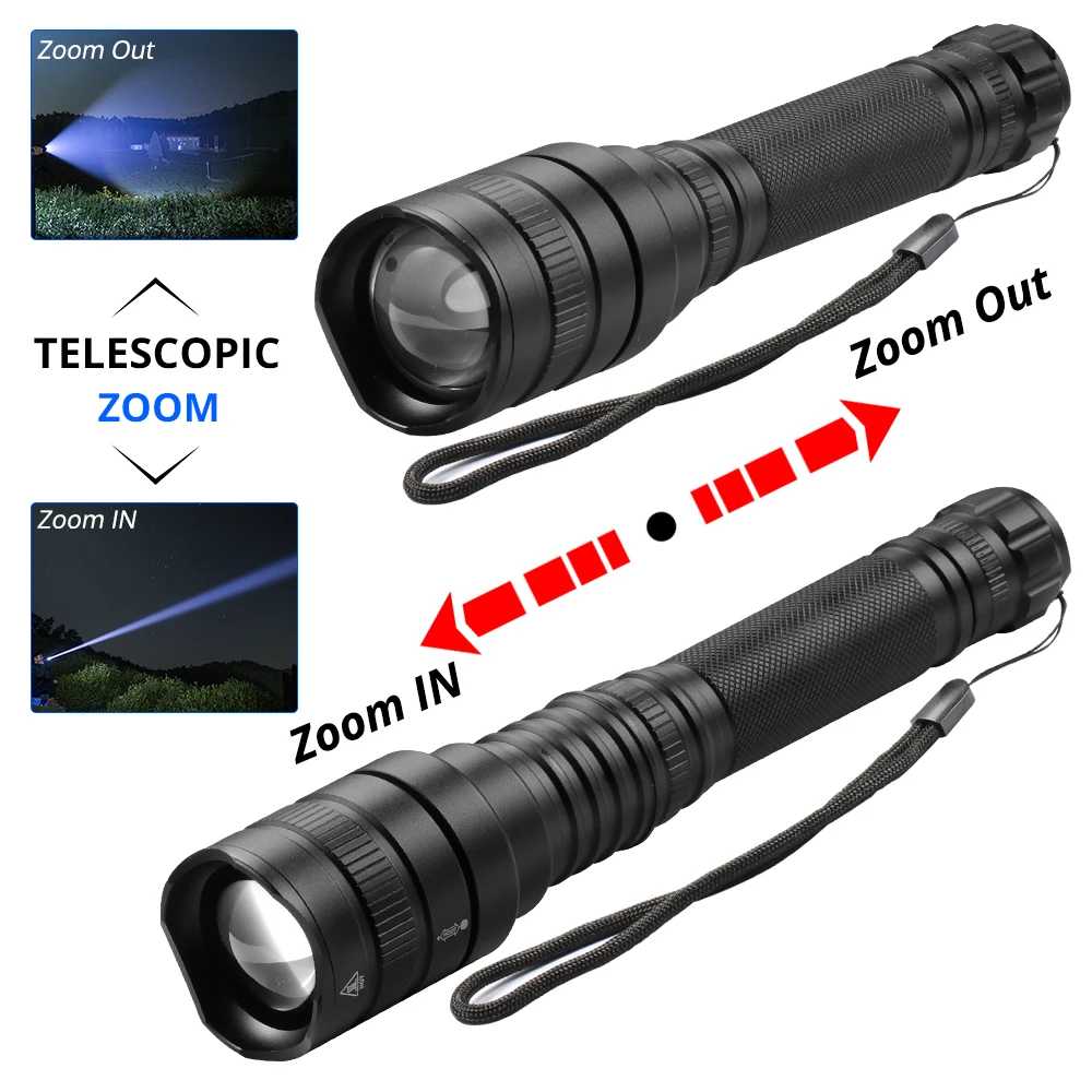 Cheap 50000Lms LED Flashlight xhp70.2 Ultra Bright Waterproof linterna led Torch xhp70 xhp50 18650 Best Camping, Bicycle light,Outdoor 1