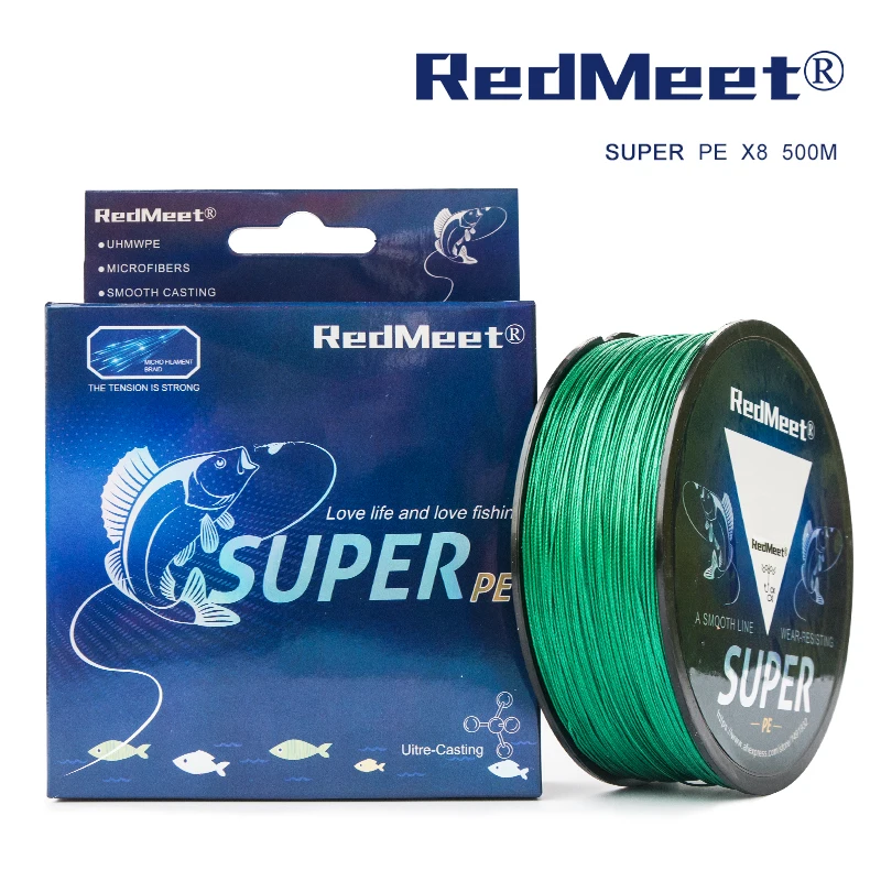RedMeet جديد سلسلة 100 M 300 M 500 M خيط صنارة الصيد 20-88LB 8 مضفر خط السلس المتعددة الشعيرات PE خيط صنارة الصيد ل المياه المالحة الصيد