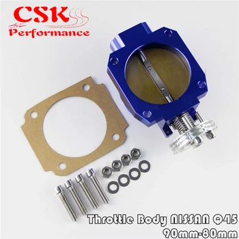 

Universal Throttle Body Intake Q45 90MM - 80MM FOR NISSAN RB25DET RB26DET RB20 GTS BLUE
