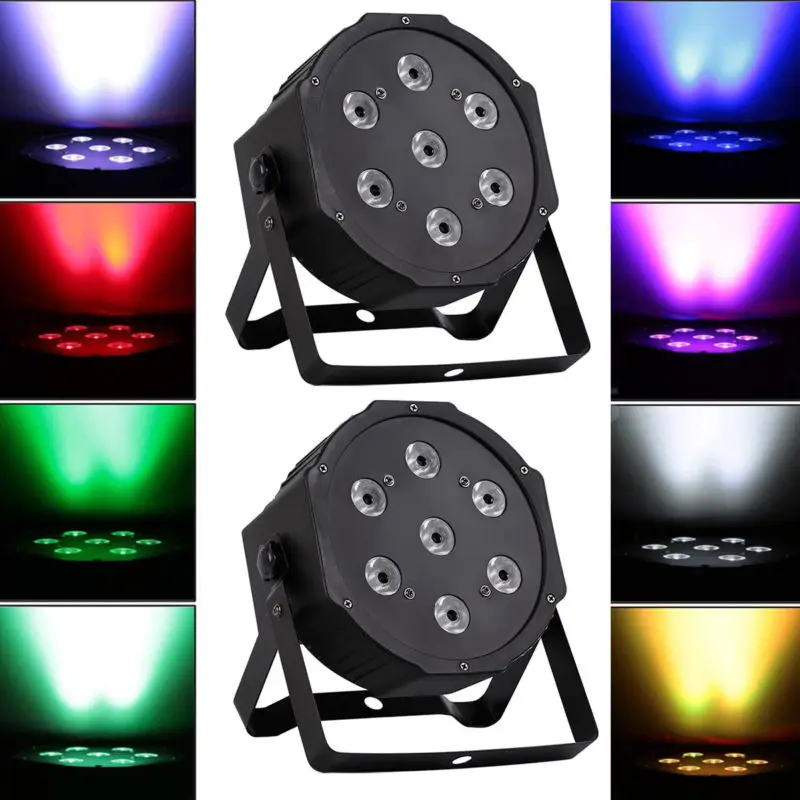 

2PCS 10W LEDS RGBW Stage Light DMX512 Lighting Uplighting DJ Wash Color