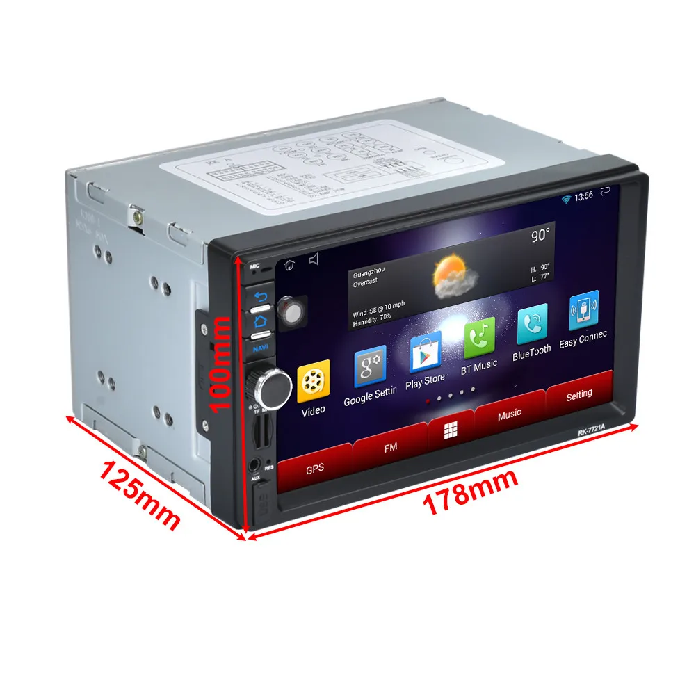 Многофункциональный 7 2Din стерео автомобильный Android MP5 плеер Bluetooth Сенсорное радио AM/FM+ камера для большинства автомобильных устройств