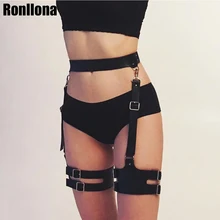 Сексуальные кожаные подвязки, ремни для новобрачных, подтяжки для ног, регулируемые чулки, эротический пояс, Харадзюку, панк-рок, Рейв