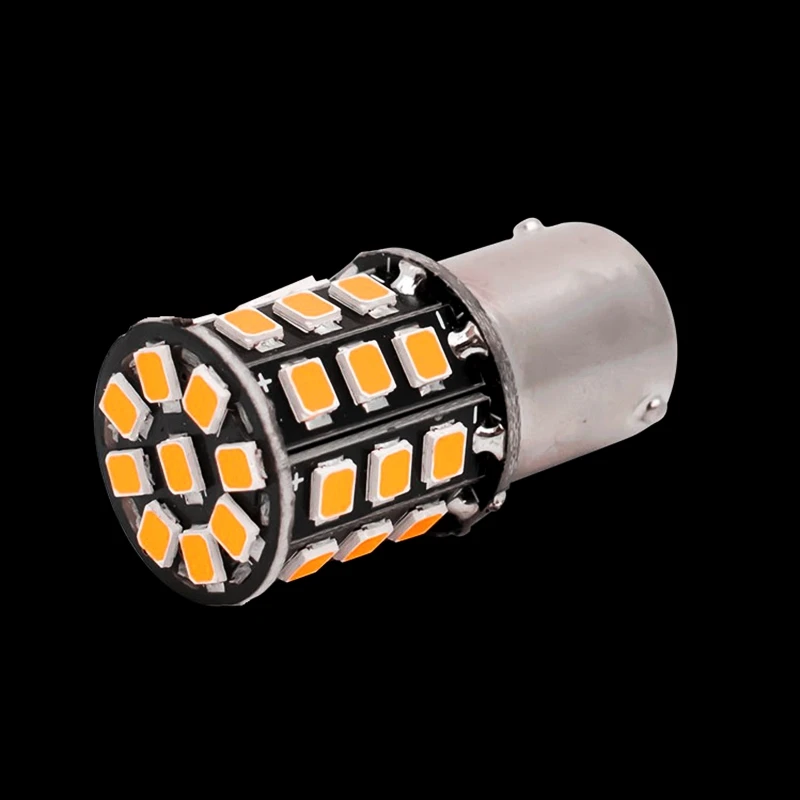 Маленький размер высокая мощность Янтарный Желтый Samsung LED 2835 SMD BAU15S 7507 PY21W 1156PY RY10W