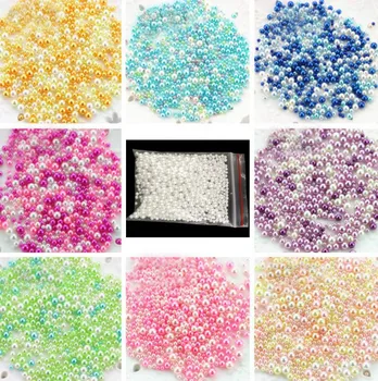 

1500-1800pcs Mixed Sizes 2.5-5mm Symphony Colorful Bubble Beads For Jewelry Epoxy Resin Fillers DIY Making Nail Art Decoration