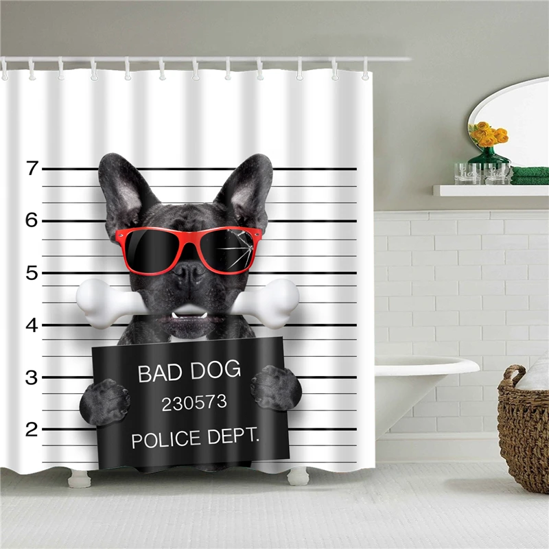 animals dog cortinas de bano navidad Mildewproof bathroom shower curtain home decoration polyester fabric bath screens animals dog cortinas de bano navidad Mildewproof bathroom shower curtain home decoration polyester fabric bath screens