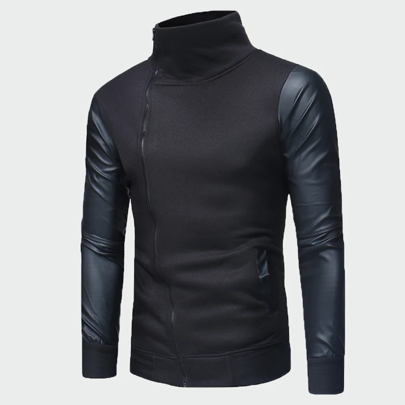 

2019 Spring Autumn New Men's Jackets Patchwork Fashion Coats Casual Slim Fit Motorcycle Bomber Jacket Male Outerwear M-3XL ML314