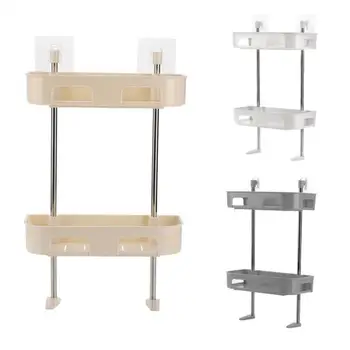 

New Double Layers Multifunctional Bathroom Storage Rack Wall-mounted Toilet Shelf Storage case Hot