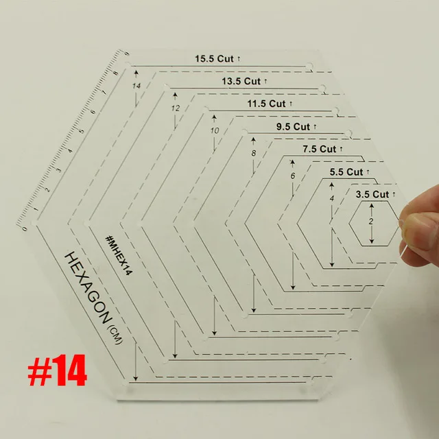 1 шт. пластиковая прозрачная швейная Лоскутная линейка инструменты для шитья сетки линейки для резки узоров портные линейки DIY для шитья Крафт масштабная линейка - Цвет: NO.14