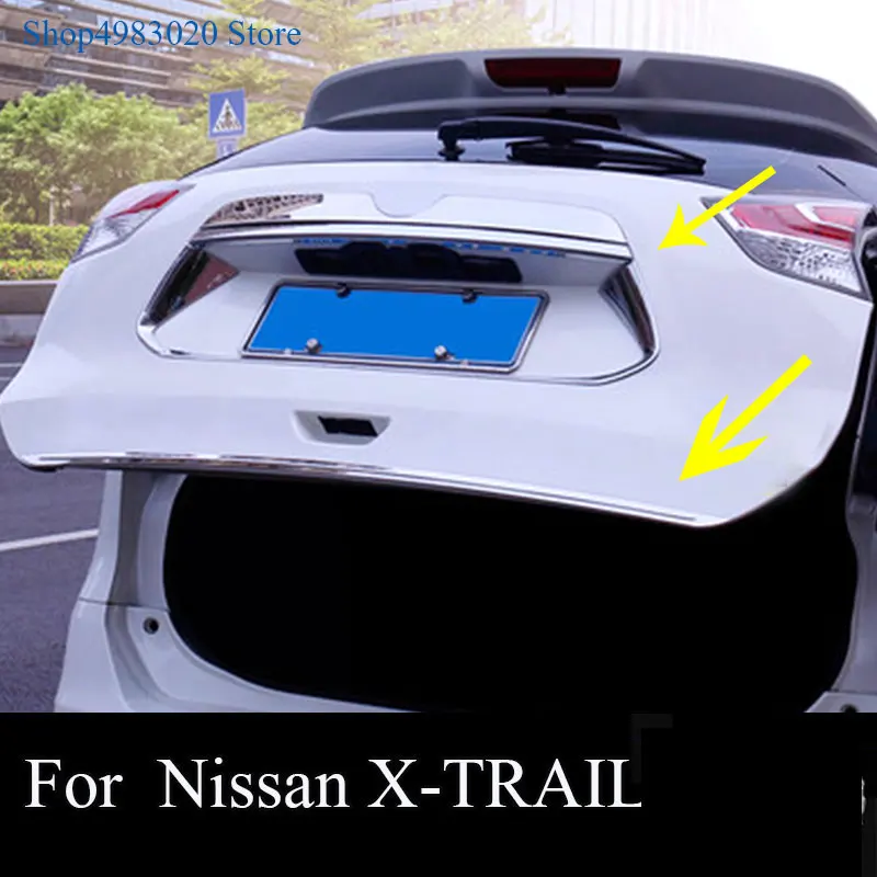 Fit for X-TRAIL Xtrail Rogue T32 2014 to 2019 rear trunk tailgate door lid cover sticker trim Car styling molding hatch strip | Автомобили