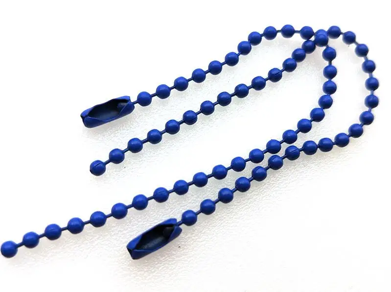 1 упаковка,, много, оптом, цветные 2,4 мм шарики, цепи, шарики с разъемом для DIY, аксессуары цепочки для ключей - Цвет: royal blue