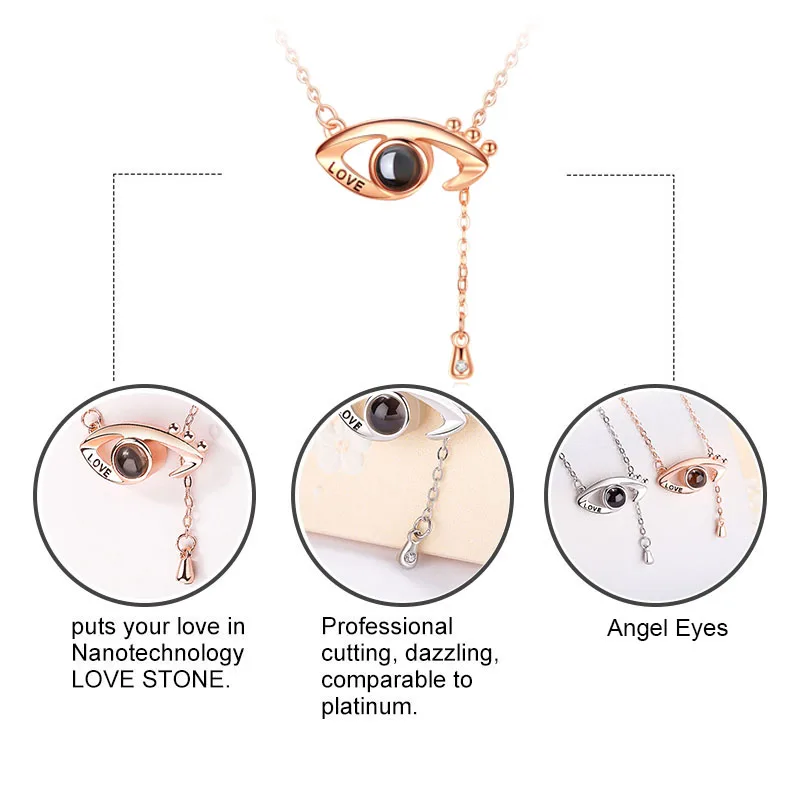 sterling sivler 100 language i love you eye pendant necklace 07