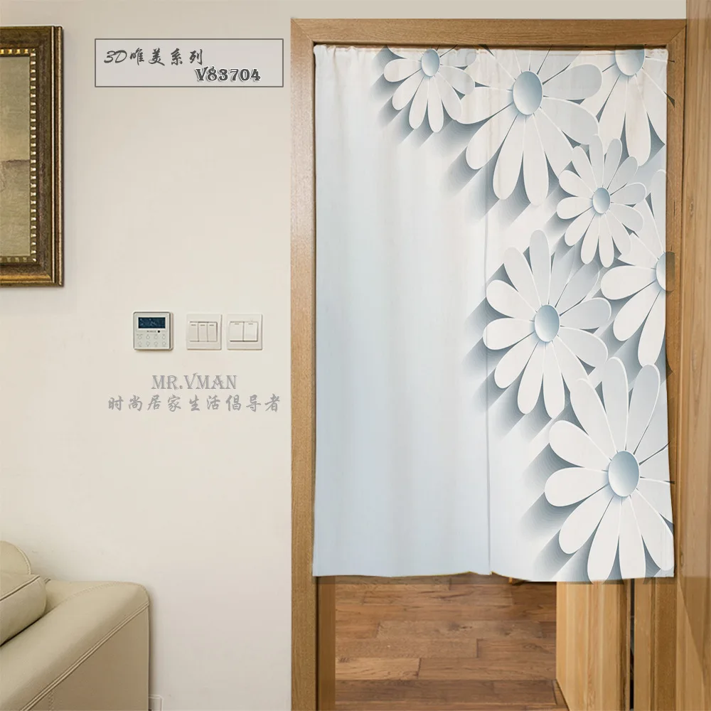 Bagus Tirai 3D Estetika Bunga Langit Biru Pintu Tirai Cetakan Bukti Pintu Naungan Curatin Polyester Dekorasi Partisi 85x120 Cm Nice Curtains Door Curtaincurtains 3d AliExpress