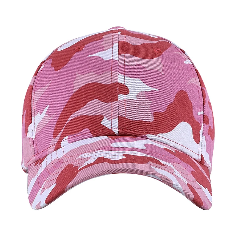  Women Baseball Cap Pink Hip Hop Hat Adjustable Camouflage Curved Bill Sports Outdoor Accessory (2)